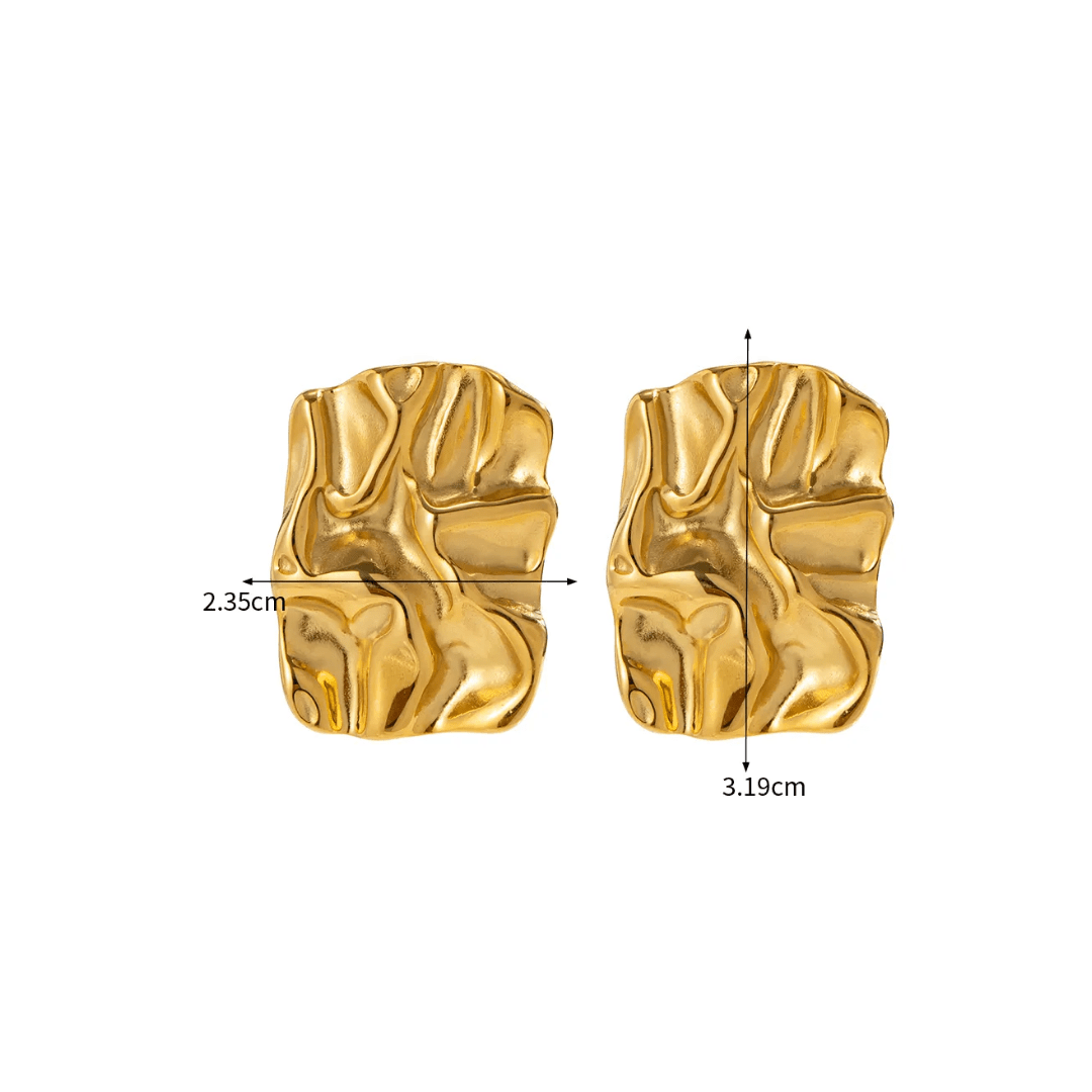 Hailey Aretes Oro - Mayoreo Calzado AndyACCESORIO
